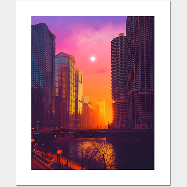 Sunset in America Wall Art by funglazie